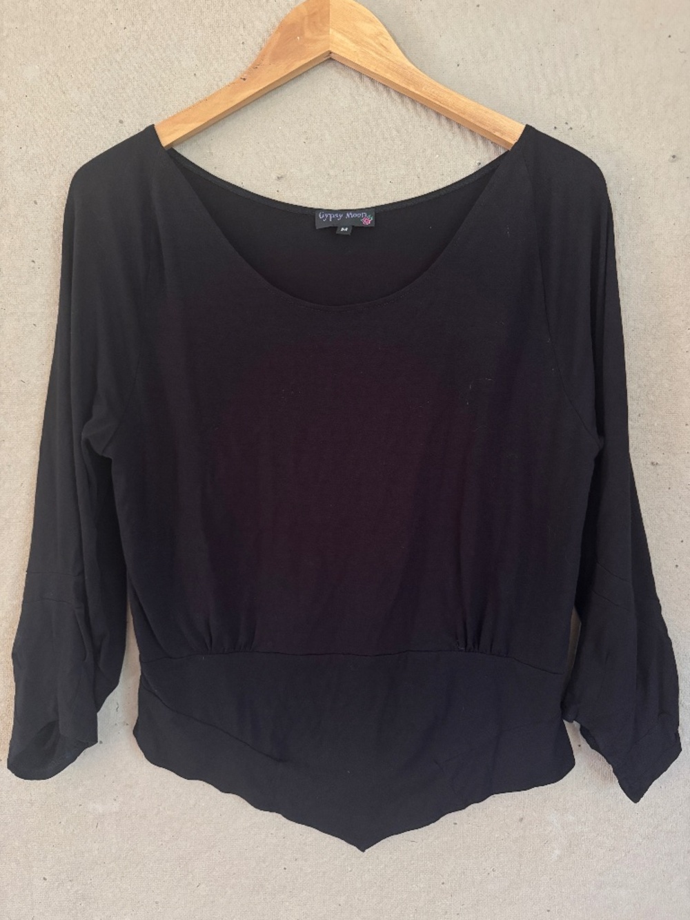 Gypsy Moon Black Knit Romantic Pullover Top